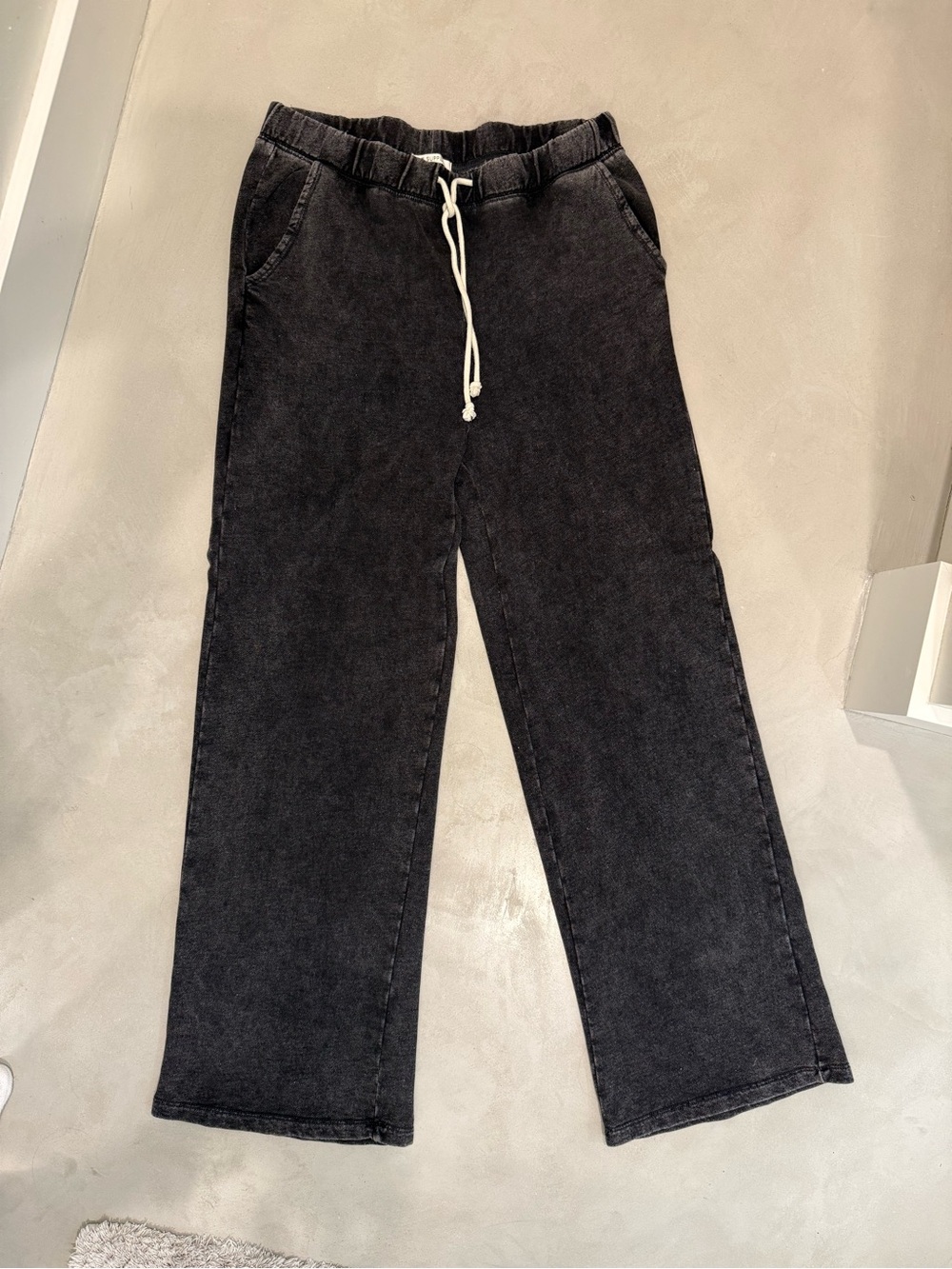 Men's Black Drawstring Casual Pants